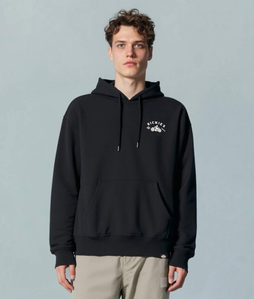 French Terry Print Graphic Hoodie